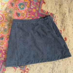 Abercrombie & Fitch Slate Blue Faux Suede Mini Skirt Size 0